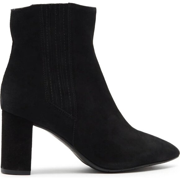 New in Box Aquatalia "Sierra" Water Resistant Suede Ankle Bootie in Black, 12 - Picture 8 of 10